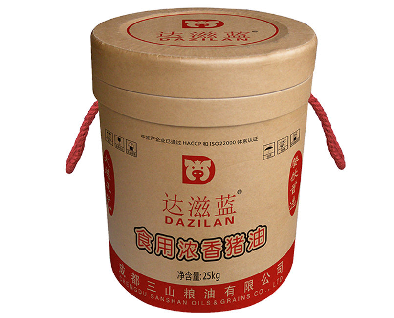 达滋蓝浓香猪油 25kg纸桶