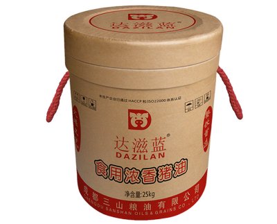 达滋蓝浓香猪油 25kg纸桶